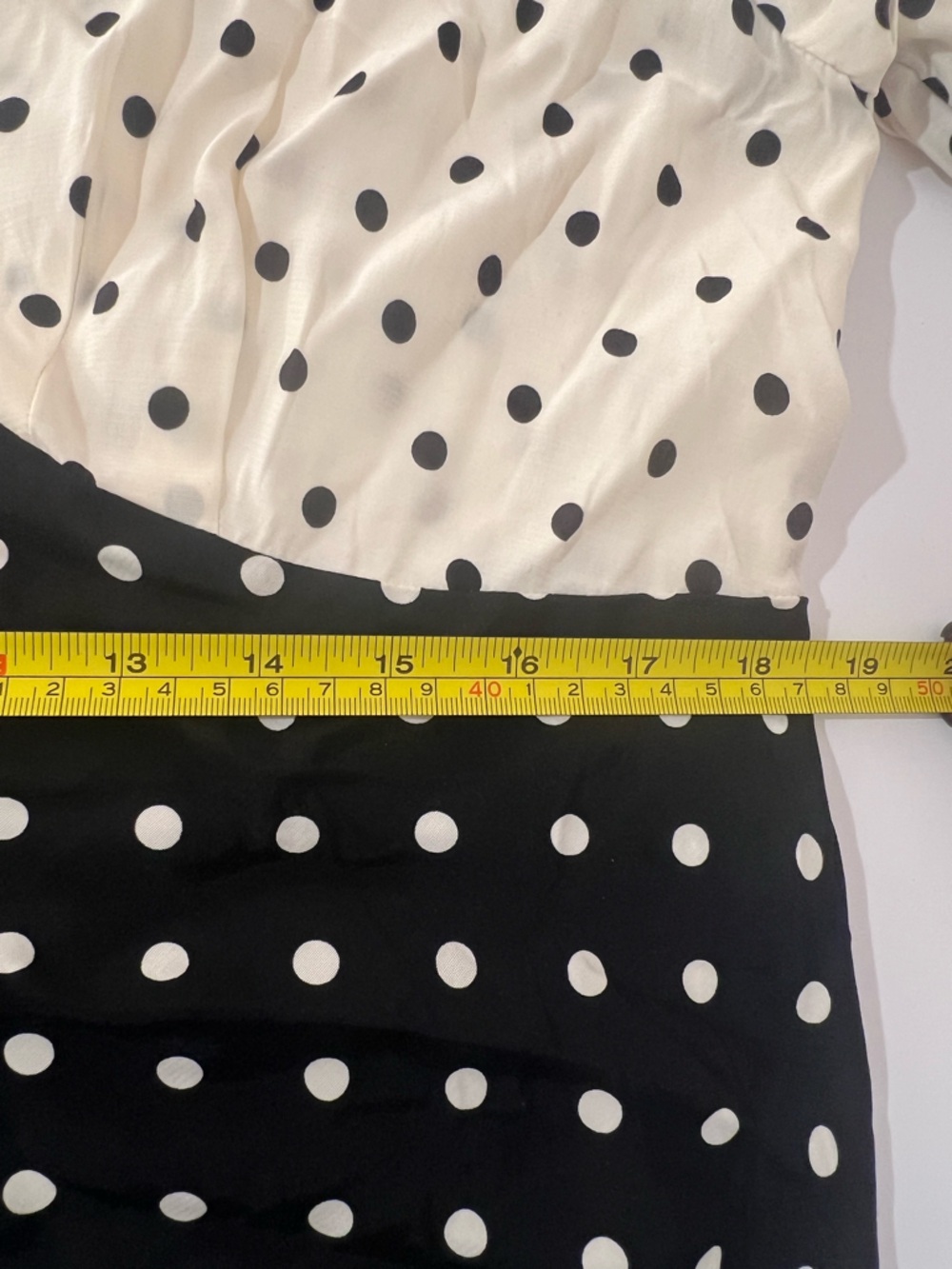 A New Day | Polka Dot V-Neck Midi Dress in Black and Cream - Picture 9 of 13